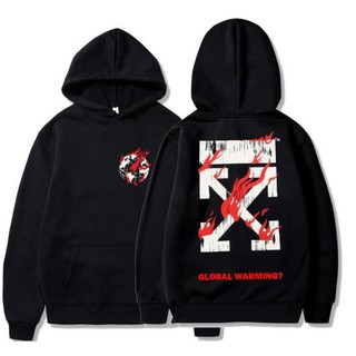 🍁 Áo thời trang unisex hoodie hình off white ngọn lửa Chất đẹp nỉ bông giá rẻ cho nam nữ MS02