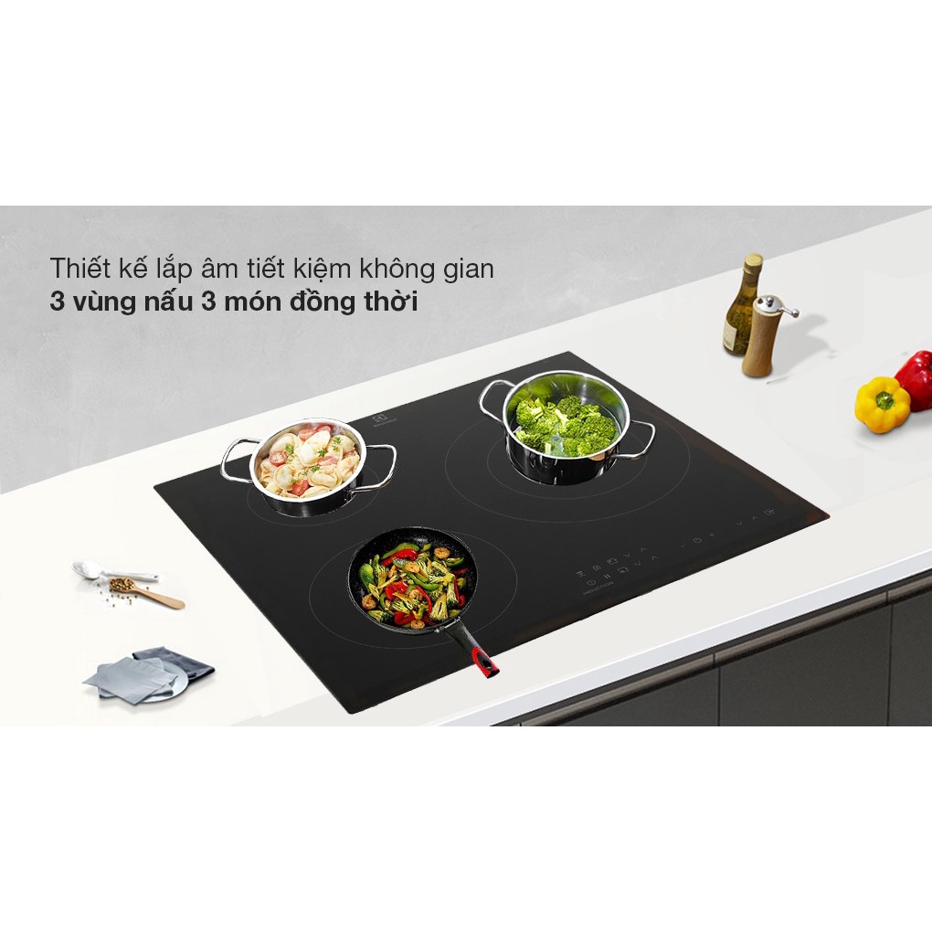 Bếp từ 3 vùng nấu lắp âm Electrolux LIT60342-HÀNG CHÍNH HÃNG
