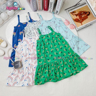 Đầm thun hoa cho bé gái nghĩa baby