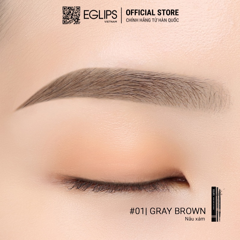 Kẻ mày Eglips Natural Slimfit Auto Eyebrow  0.08g - 01 Gray Brown