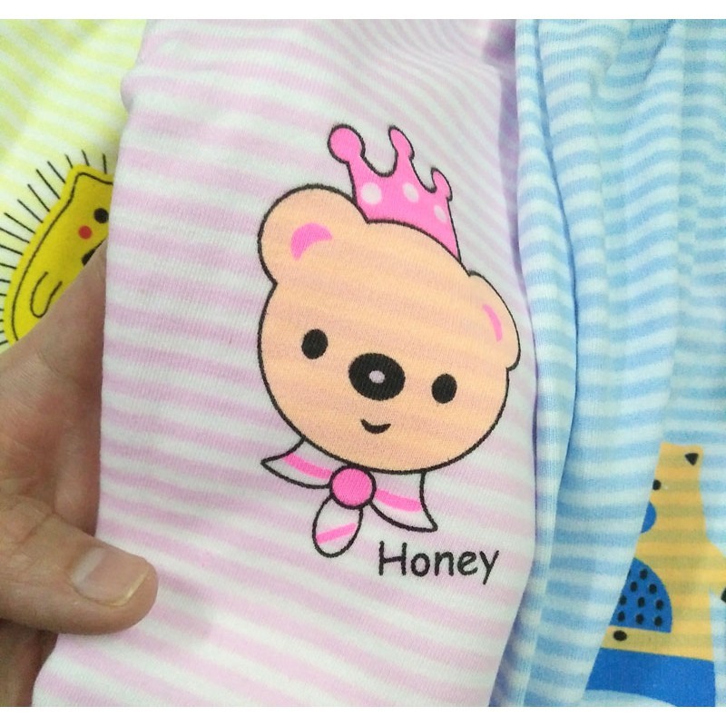 (1 chiếc) Quần dài cotton mềm mịn in hình ngộ nghĩnh cho bé từ 0-30 tháng (Hàng Việt Nam)