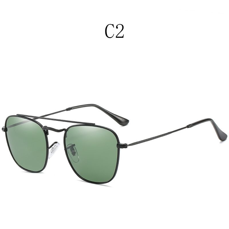 Kính mát hình vuông hai thanh hỗ trợ chống tia UV 400 dành cho nữ