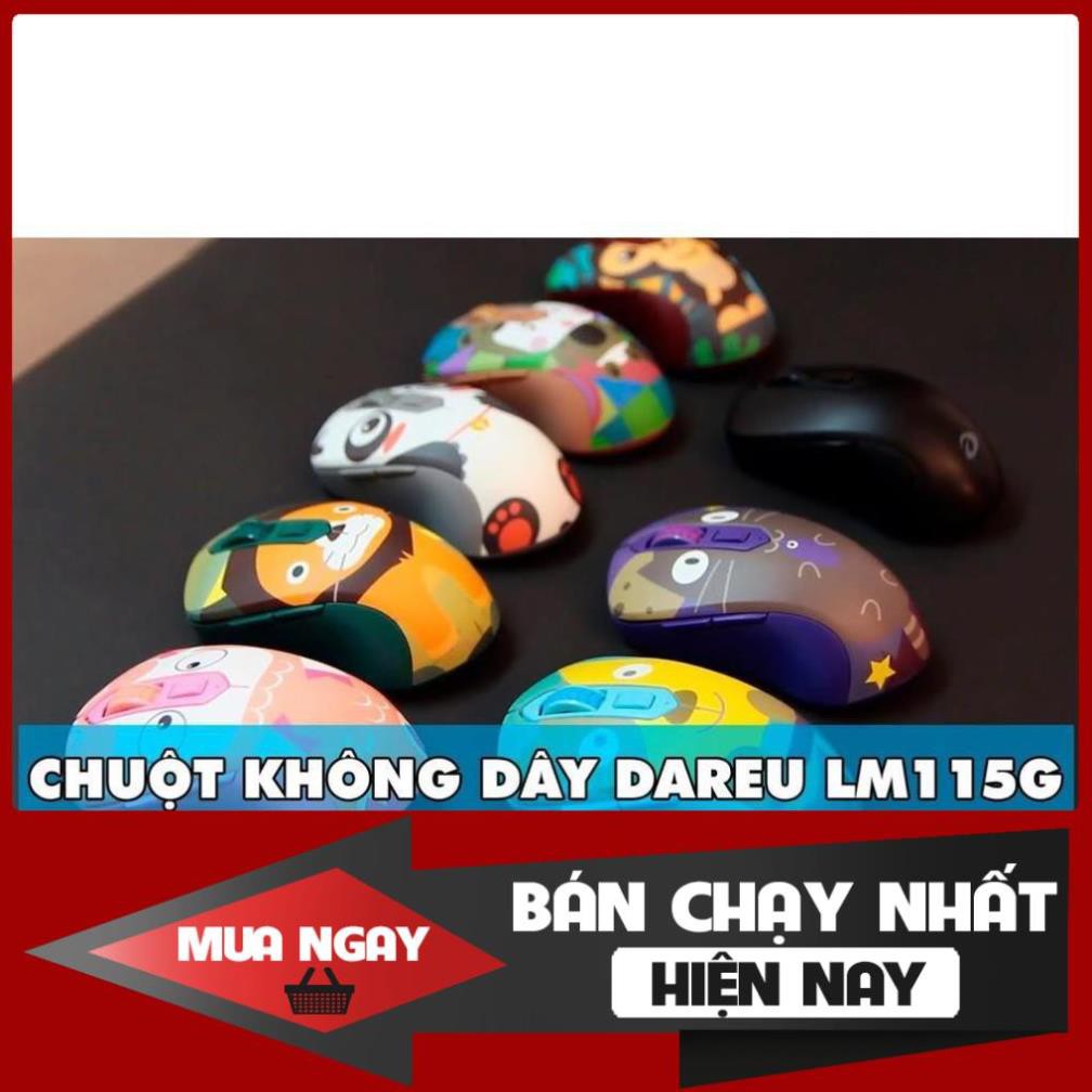 Chuột không dây DARE-U LM115G Gấu Trúc - Hàng chính hãng