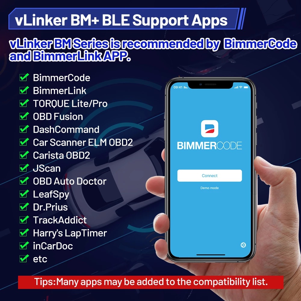 Thiết Bị Chẩn Đoán Lỗi Xe Hơi Vgate vLinker BM+ ELM327 V2.2 Bluetooth 4.0 wifi Cho BMW Scan OBD 2 OBD2 ELM 327 ODB2