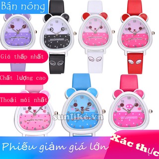 Đồng hồ đeo tay thiết kế hình động vật hoạt hình dễ thương cho bé trai/bé gái