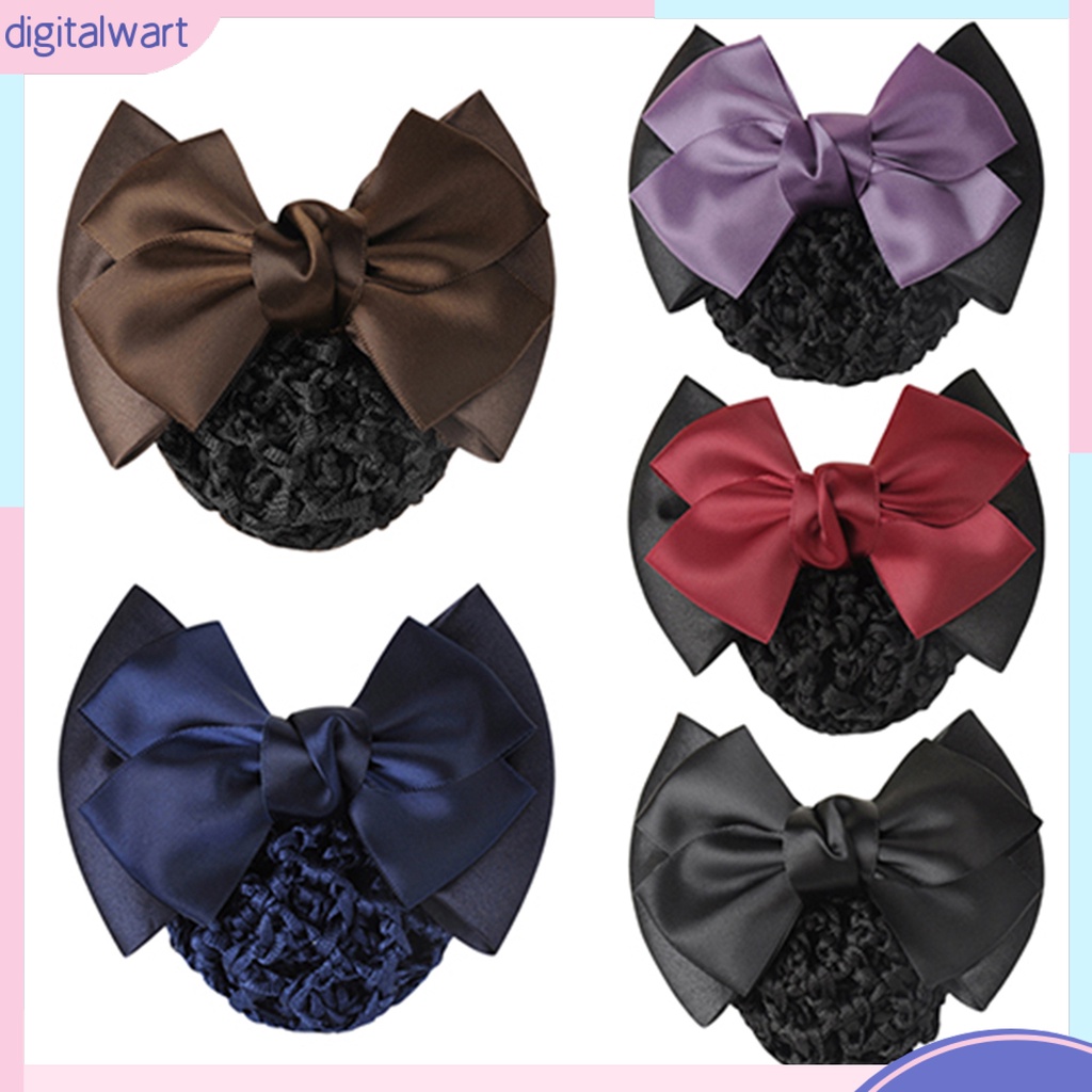 Kẹp lưới búi tóc đính nơ thời trang