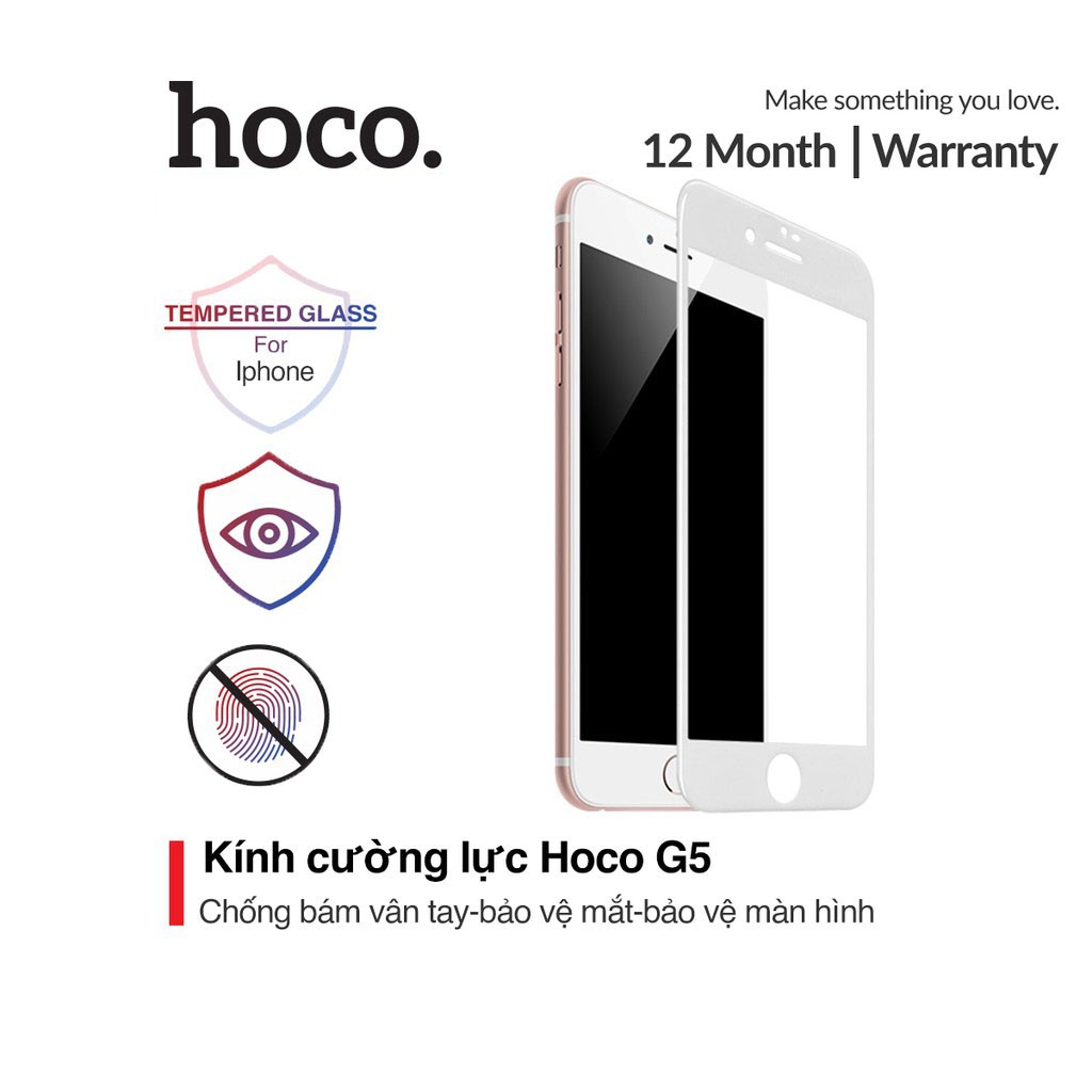 Kính Cường Lực Iphone 7/8 Full Màn Hình - Miếng Dán Màn Hình Iphone Cường Lực Hoco G5