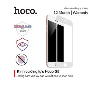 Kính cường lực iphone 7/8 full màn hình - miếng dán màn hình iphone cường lực hoco g5
