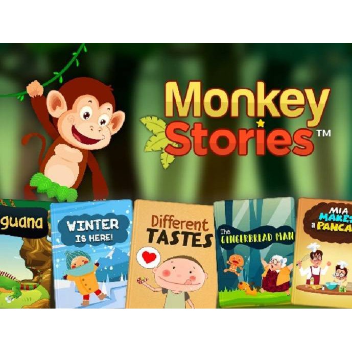 thẻ flash card  Monkey stories