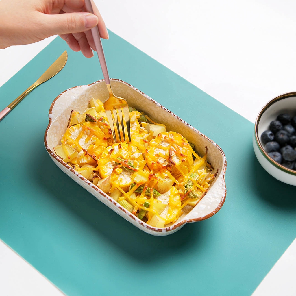 Bộ 4 Tấm Lót Bàn Ăn JUJIAJIA Bằng Silicone Chống Thấm Nước Tiện Dụng