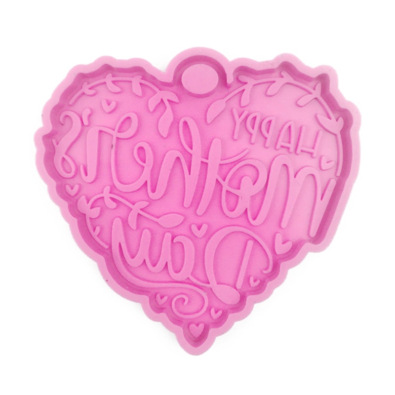 Khuôn Làm Móc Khóa Hình Chữ Happy Mother 'S Day Bằng Nhựa Epoxy UV Lấp Lánh DIY