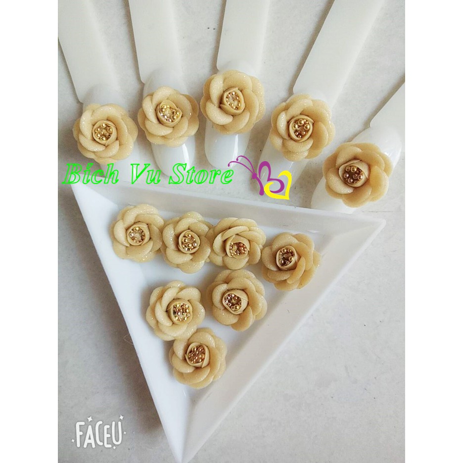Hoa bột nỗi 4D đinh móng | 18k/cặp
