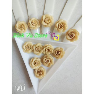 Hoa bột nỗi 4D đinh móng | 18k/cặp 7us