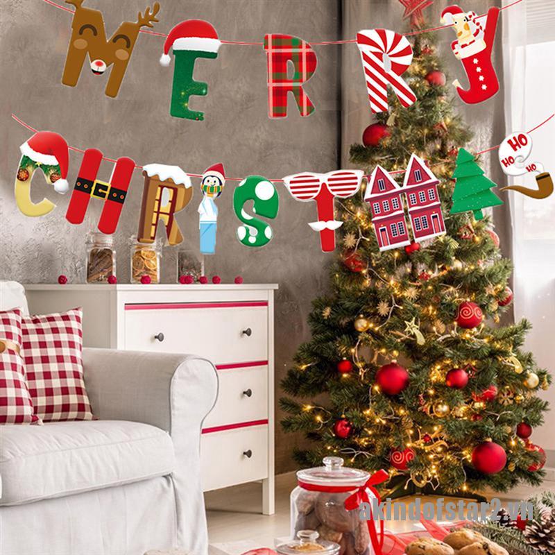 1 Dây Treo Trang Trí Giáng Sinh Chữ Merry Christmas