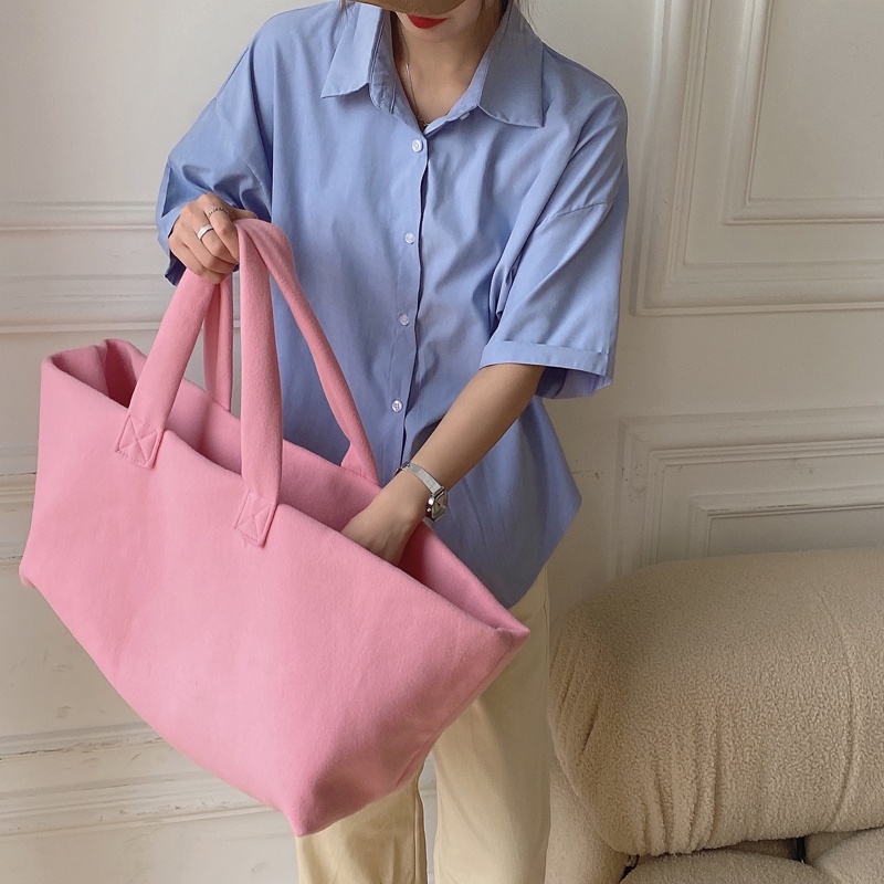 Áo Sơ Mi Tay Ngắn Dáng Rộng Màu Trơn Phong Cách Retro Cho Nữ