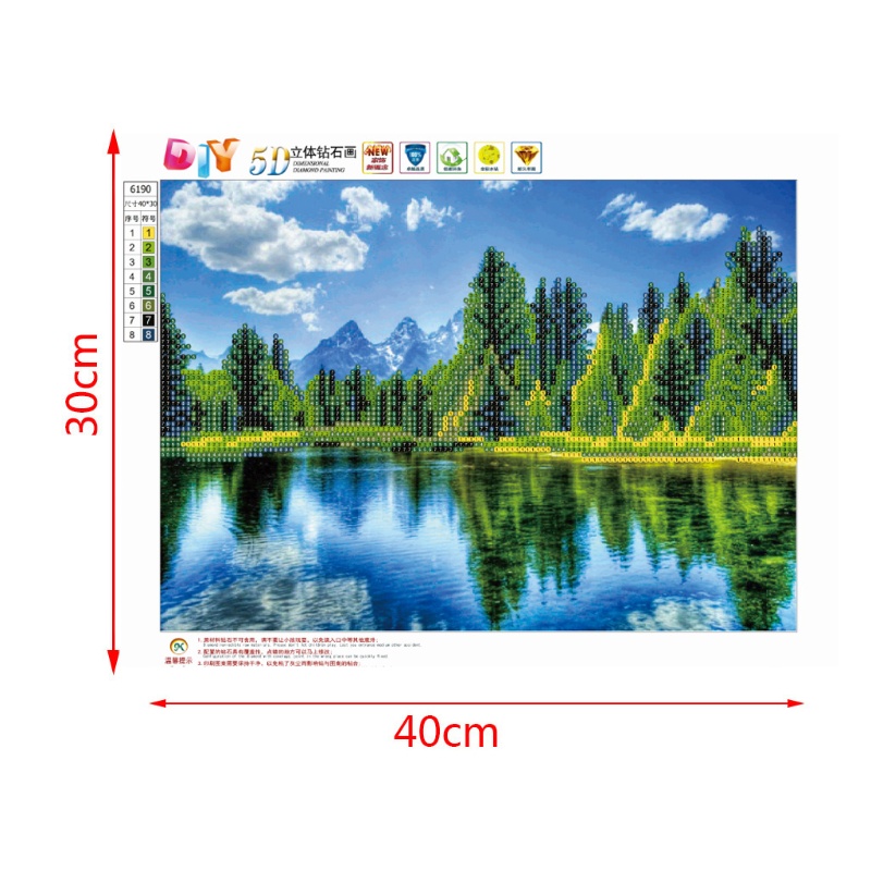 Bộ Tranh Đính Đá 5D Tự Làm Hình Phong Cảnh Xinh Đẹp Trang Trí Nhà Cửa