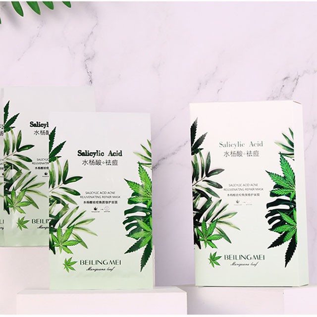 Mặt Nạ Beilingmei Chiết Xuất Salicylic Acid Lành Mụn Tái Tạo Da