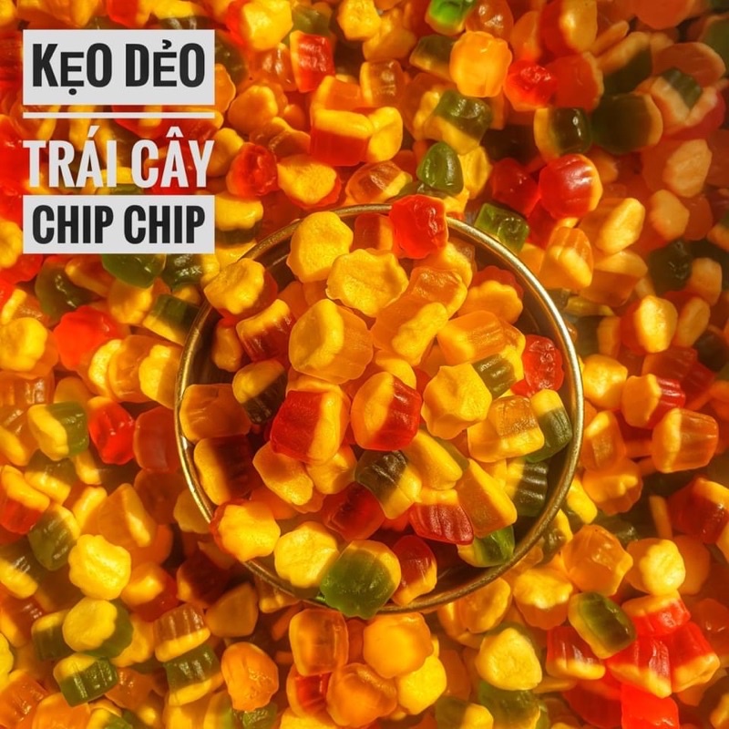 Kẹo dẻo chip chip trái cây Lon 500gr [FREE SHIP] TỪ ĐƠN 50K, [Loại Đặc Biệt] Hàng ngon nhà làm