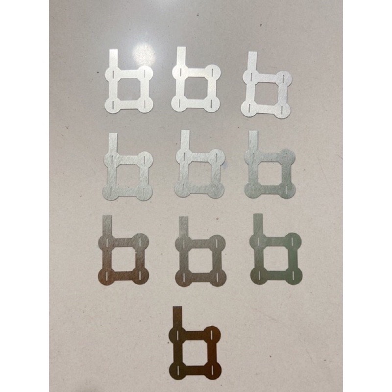 10 miếng kẽm vuông 0.15 mạ niken