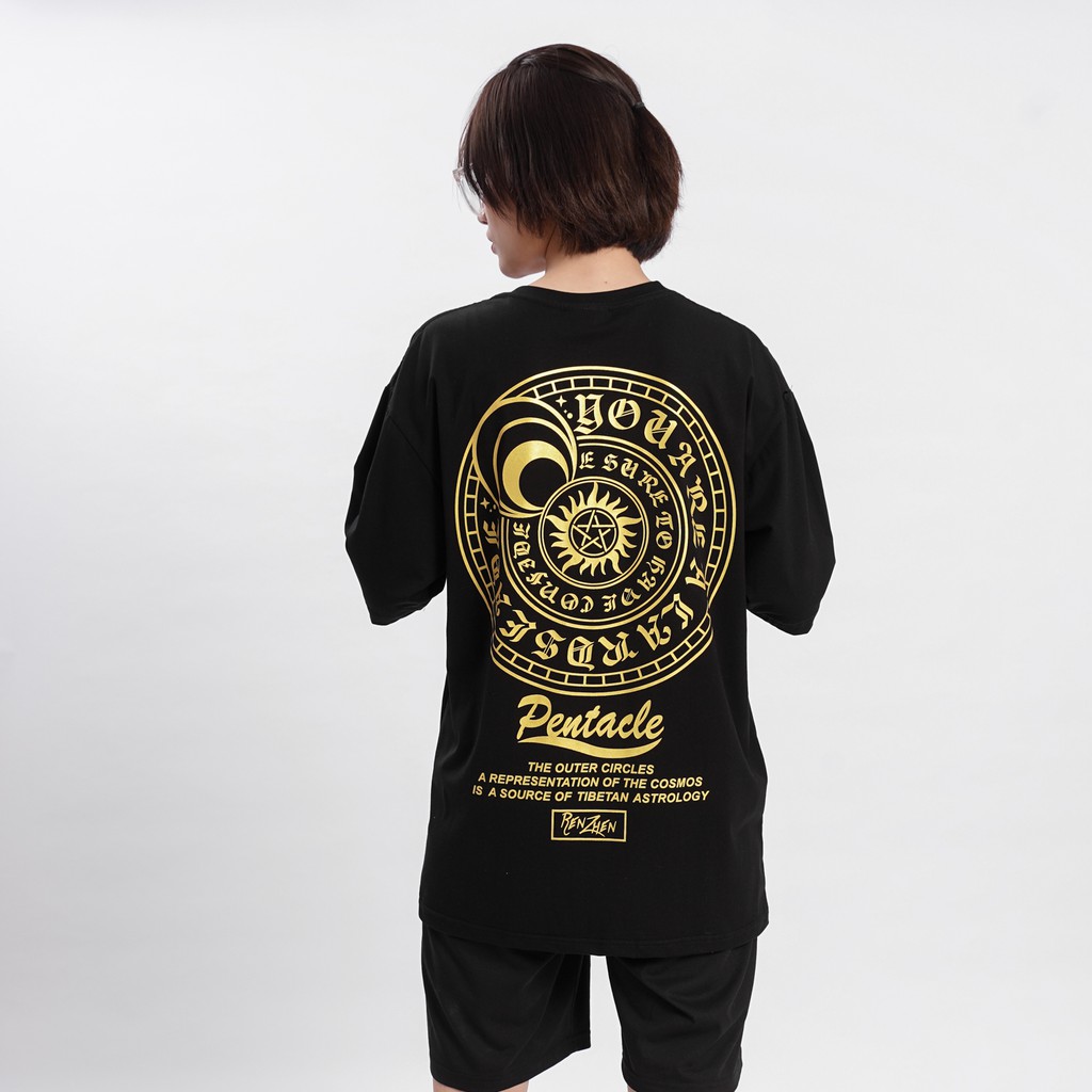 Áo thun PENTACLE ZODIAC Unisex N7 Basic Tee mùa hè nam nữ tay lỡ oversize form rộng đường phố phong cách Hàn Quốc