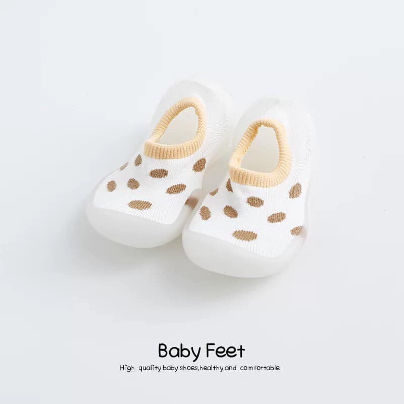 Giày Bún Cho Bé Trai Bé Gái Tập Đi Vải Mềm Co Giãn Đế Silicon Baby Feet - NHẮN TIN CHỌN MÀU VÀ SIZE