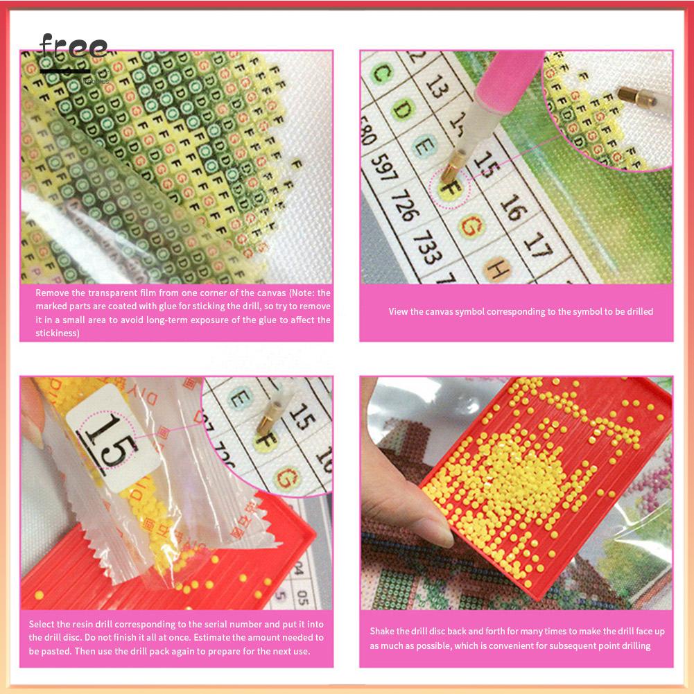 Bộ dụng cụ làm tranh đính kim cương 5d thủ công