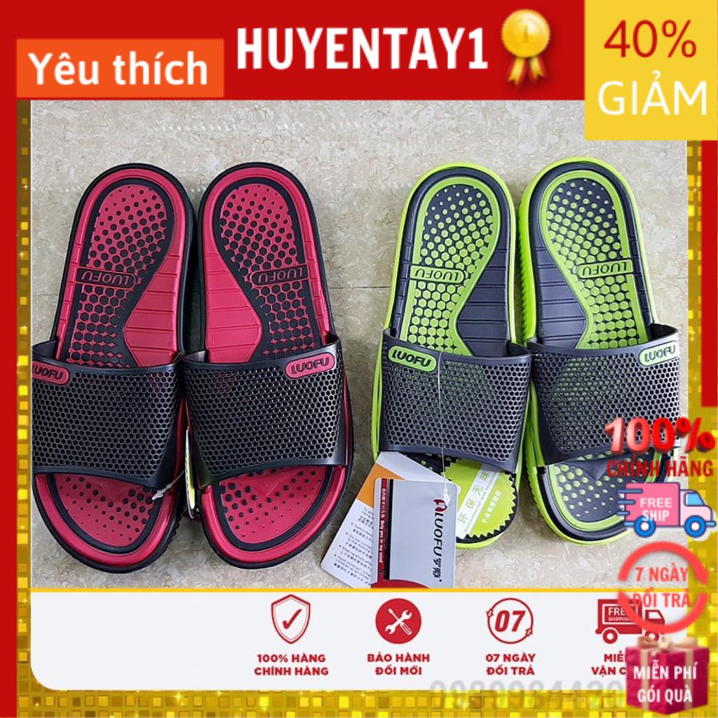 Dép lê nam quai ngang LUOFU hàng xịn chính hãng êm mềm siêu nhẹ chống trơn