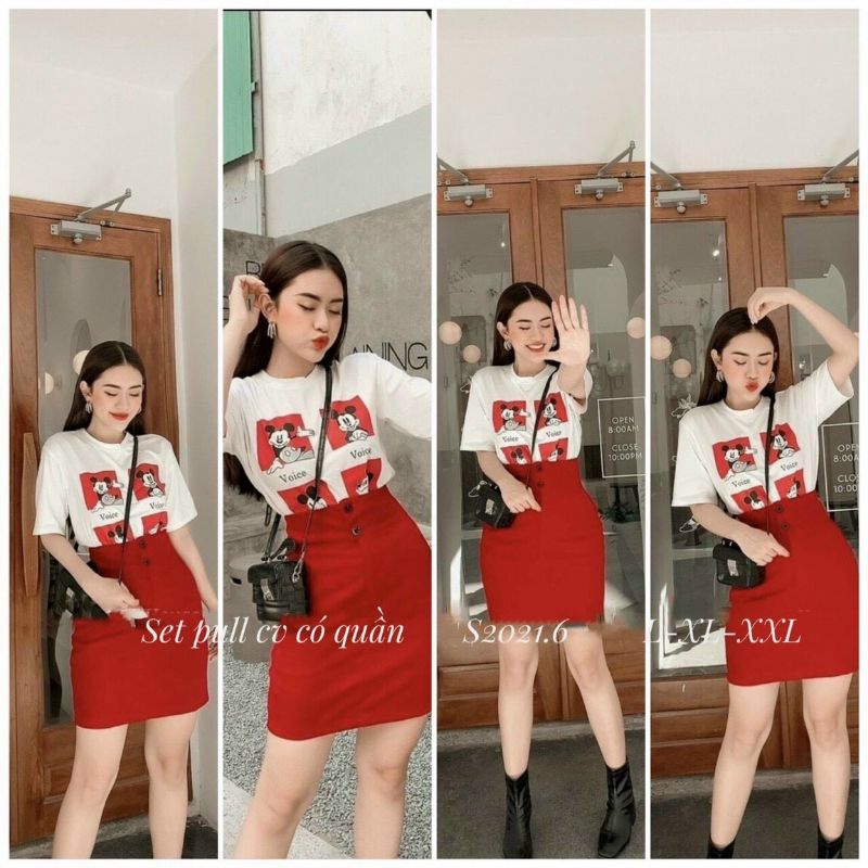 SET MICKEY &quot;Bigsize&quot; Thun Cotton Cao Cấp