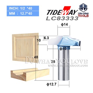 Mũi Router Đánh Pano Tủ Tideway 40 mm Cốt 12.7 mm