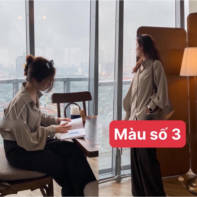 Áo sơ mi bigsize G04 dáng suông rộng và dài basic hàn quốc dài tay chất vải mát không nhàu - GEM Fashion
