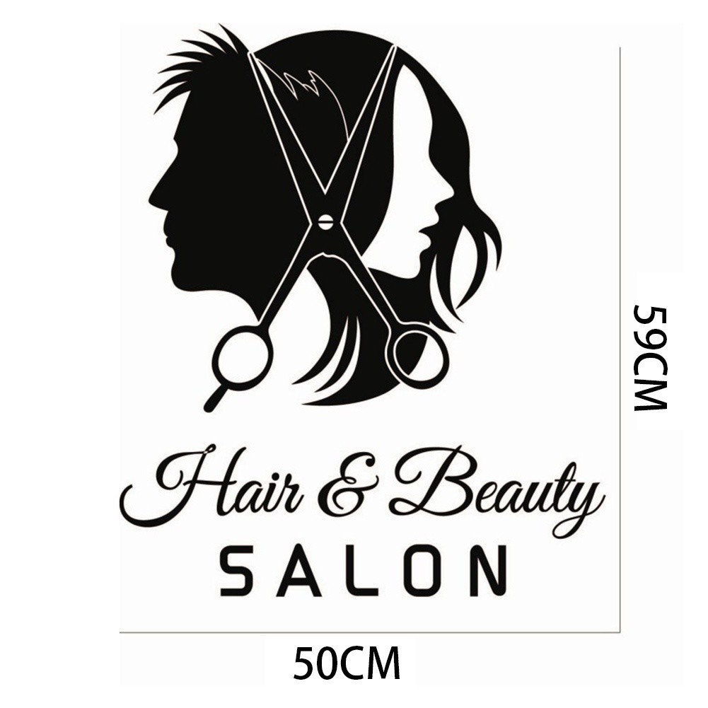 Sticker dán tường dùng để trang trí salon làm tóc