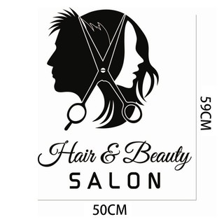 Sticker dán tường dùng để trang trí salon làm tóc