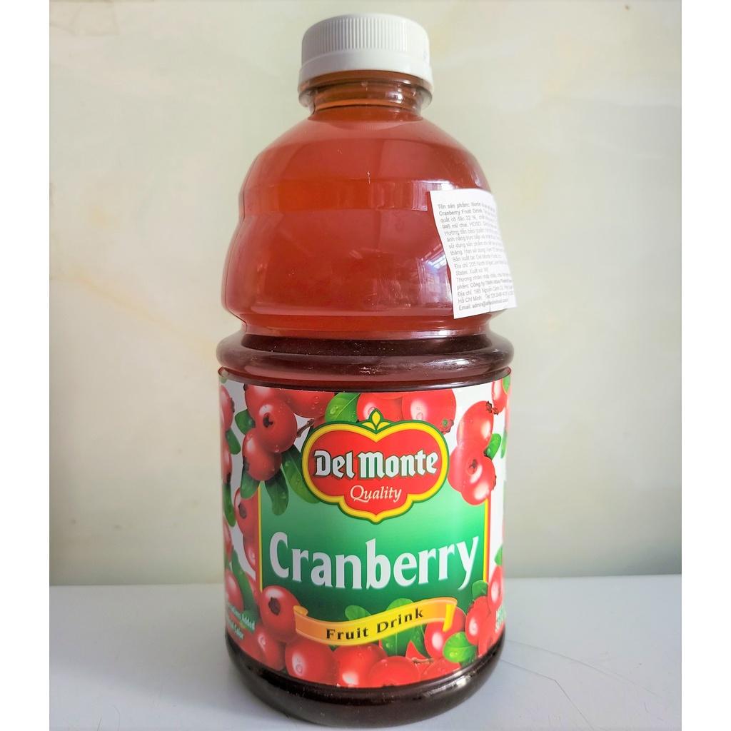 [Chai 946ml] NƯỚC ÉP NAM VIỆT QUẤT [USA] DEL MONTE Cranberry Fruit Drink (als-hk)