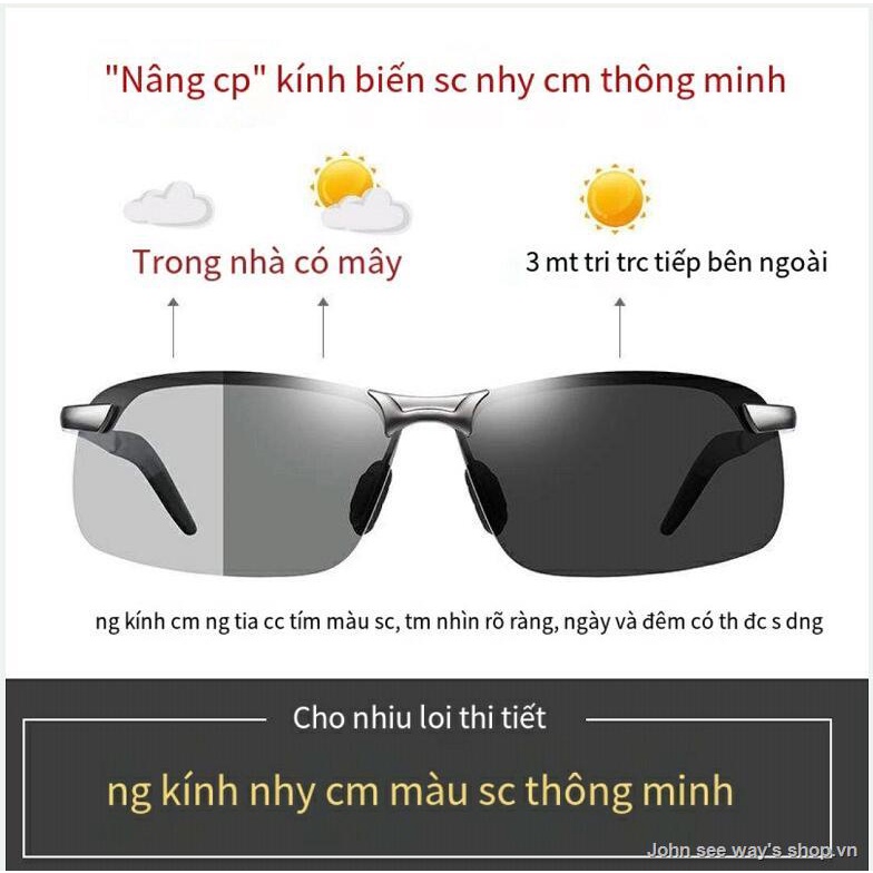 Kính Mát Phân Cực 2021 Có Thể Thay Đổi Màu Sắc Ban Đêm Cho Nam