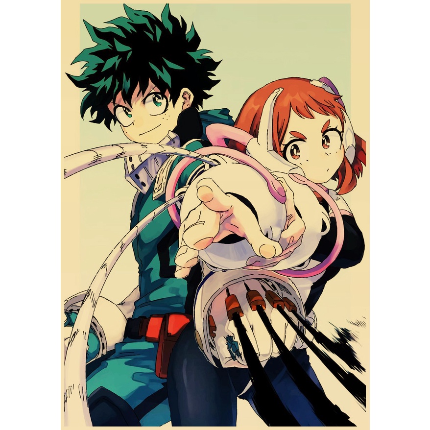 Poster Phim Hoạt Hình my hero academia Phong Cách retro Nhật Bản