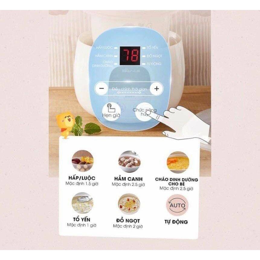 Nồi Nấu/ Hầm Cháo Bear Dung Tích 0,8L/1,6L Tiện Lợi Cho Mẹ Và Bé | BigBuy360 - bigbuy360.vn