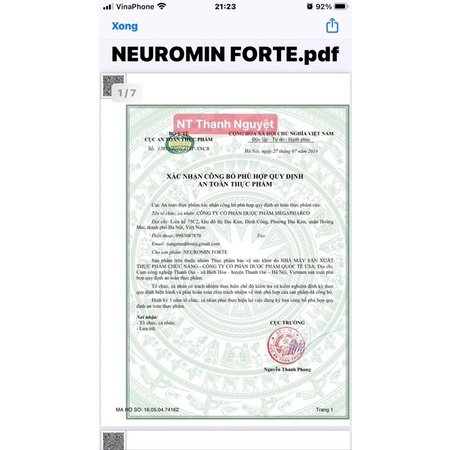 Neuromin Forte Hoạt huyết dưỡng não H/30viên
