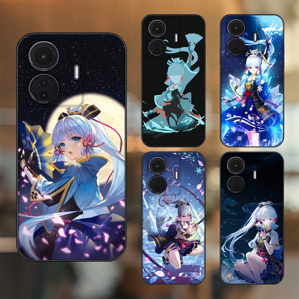 Ốp lưng Vivo S15e viền đen in hình Ayaka Genshin Impact