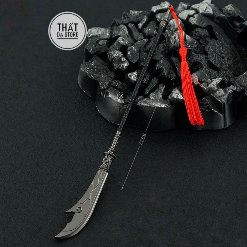 Móc khóa mô hình Thanh Long Yển Nguyệt của Quan Vũ 22cm.