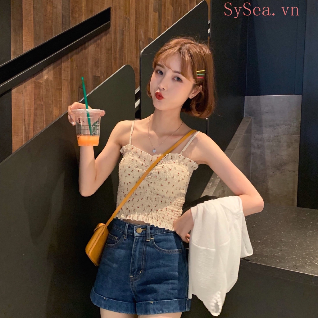 Áo Hai Dây In Hoa Thời Trang Nữ Tính