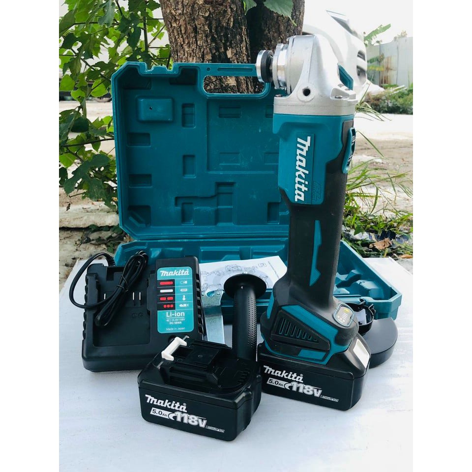 Máy Cắt Pin MAKITA 118 V Dây Đồng 100 % Không Chổi Than ( Tặng 3 Lưỡi Cắt Sắt ) - Máy Cắt Bin - Máy Mài Pin