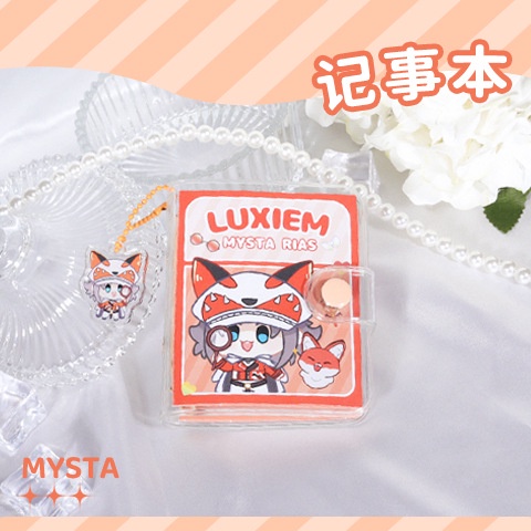 Ag Luxiem Appointment Book NIJISANJI Mặt Dây Chuyền Hình Cuốn Sách Anime Mini Vox Mysta Ike Luca Shu Quà Tặng Kế toán