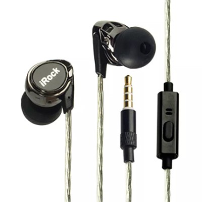 Tai nghe iRock - Hi-Res Earphone Wired In-Ear with mic Metal Housing, Deep Bass, Dual Drivers, jack 
