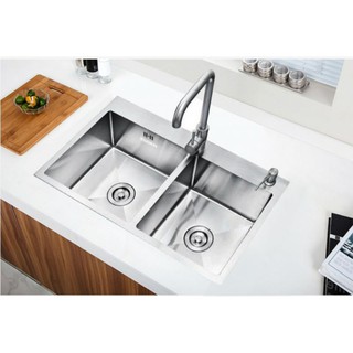 Chậu rửa chén 2 hộc đúc