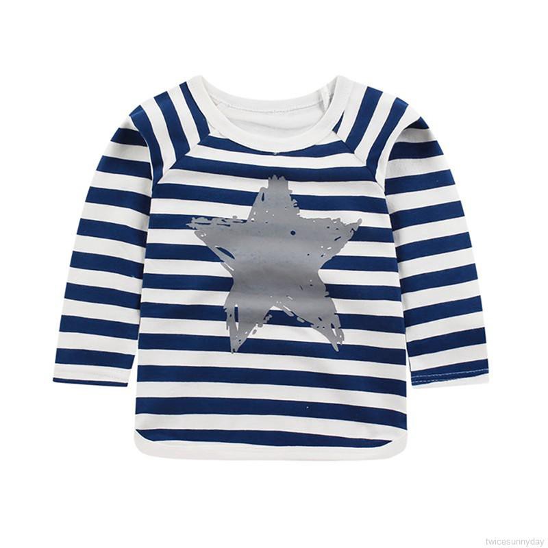 Áo thun tay dài họa tiết nhiều kiểu dễ thương cho bé