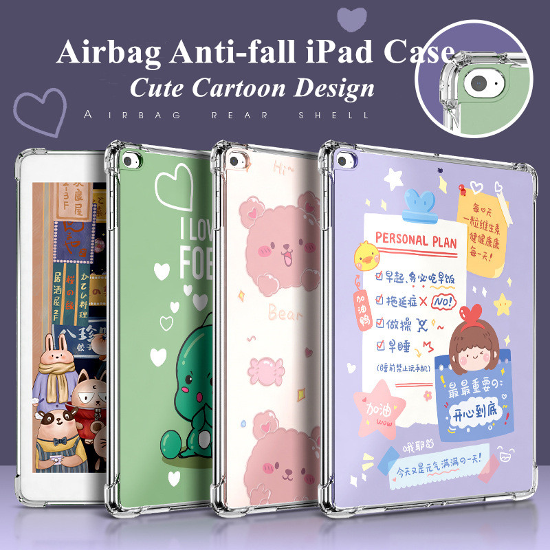 Ốp lưng máy tính bảng họa tiết hoạt hình có đệm khí chống rơi cho iPad Mini 1/2/3/4/5 Air 1/2/3 iPad Pro 11 2018 | BigBuy360 - bigbuy360.vn
