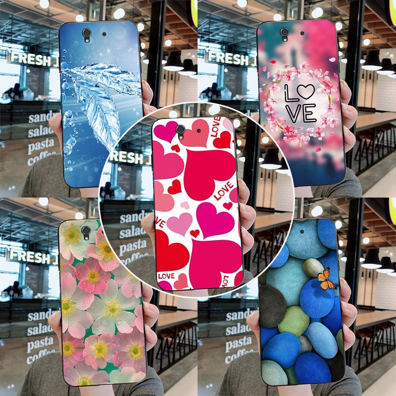 Ốp Lưng Silicone In Hình Hoa Lá Nữ Tính Cho Sony Xperia Z L36h L36i C6602 C6603 C6606 C6616