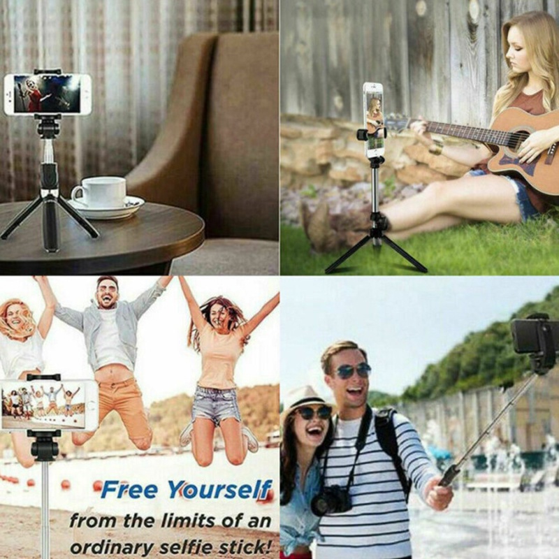 Gậy Chụp Ảnh Tự Sướng Không Dây 4 Trong 1 Mở Rộng Và Kéo Dài