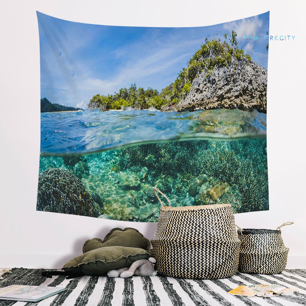 Thảm Treo Tường In Hình Phong Cảnh Núi Non Độc Đáo