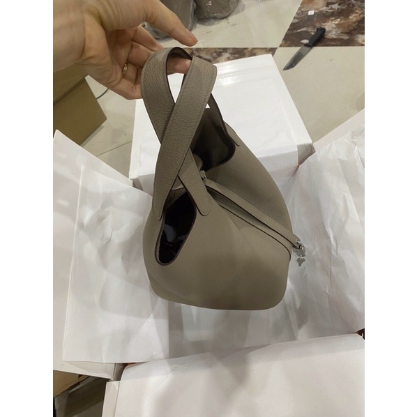 Túi H m picontin da bò size 25cm màu xám